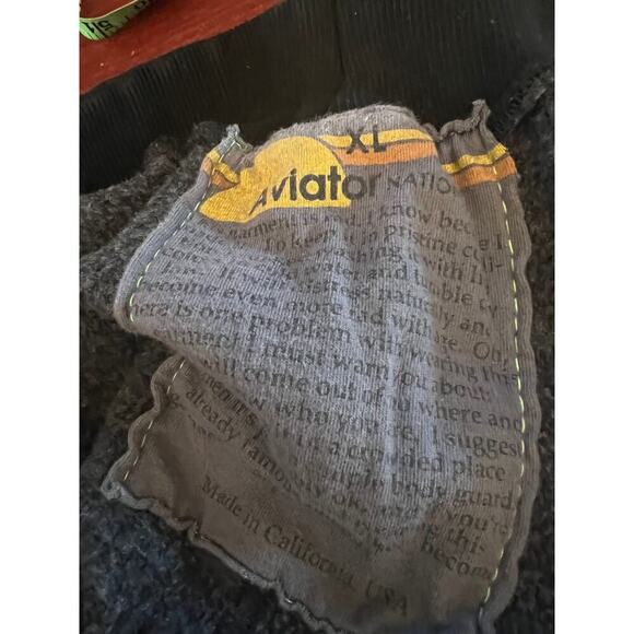 NWT Aviator Nation Rainbow Stripe Sweatpants, Black, XL - Picture 6 of 6